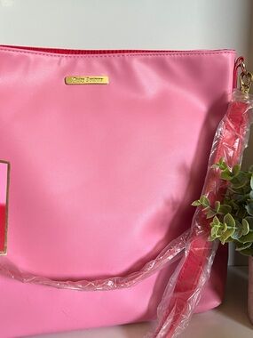 Juicy Couture Hot Pink Tote w Crossbody Strap